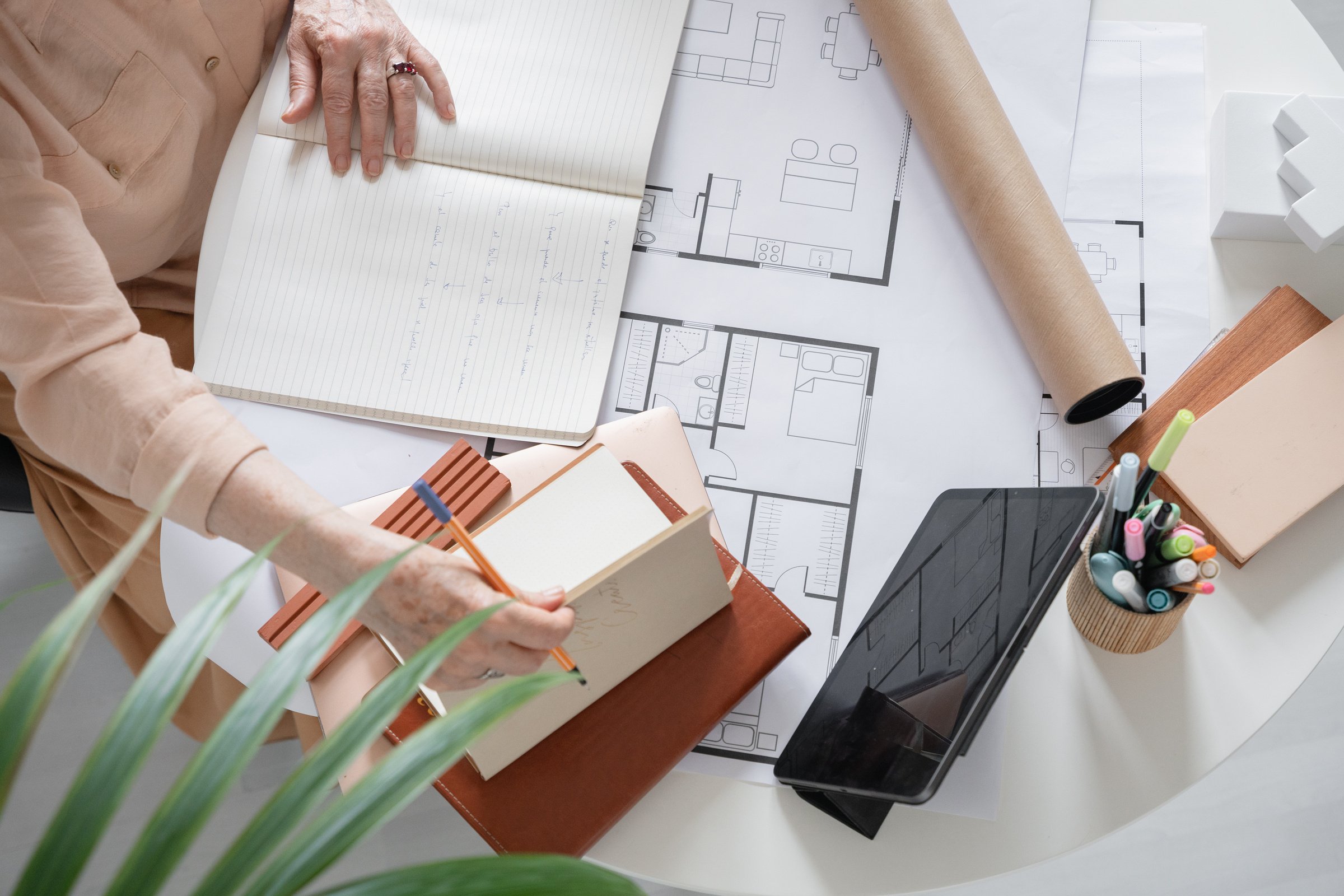 Woman Working on a Design Project 